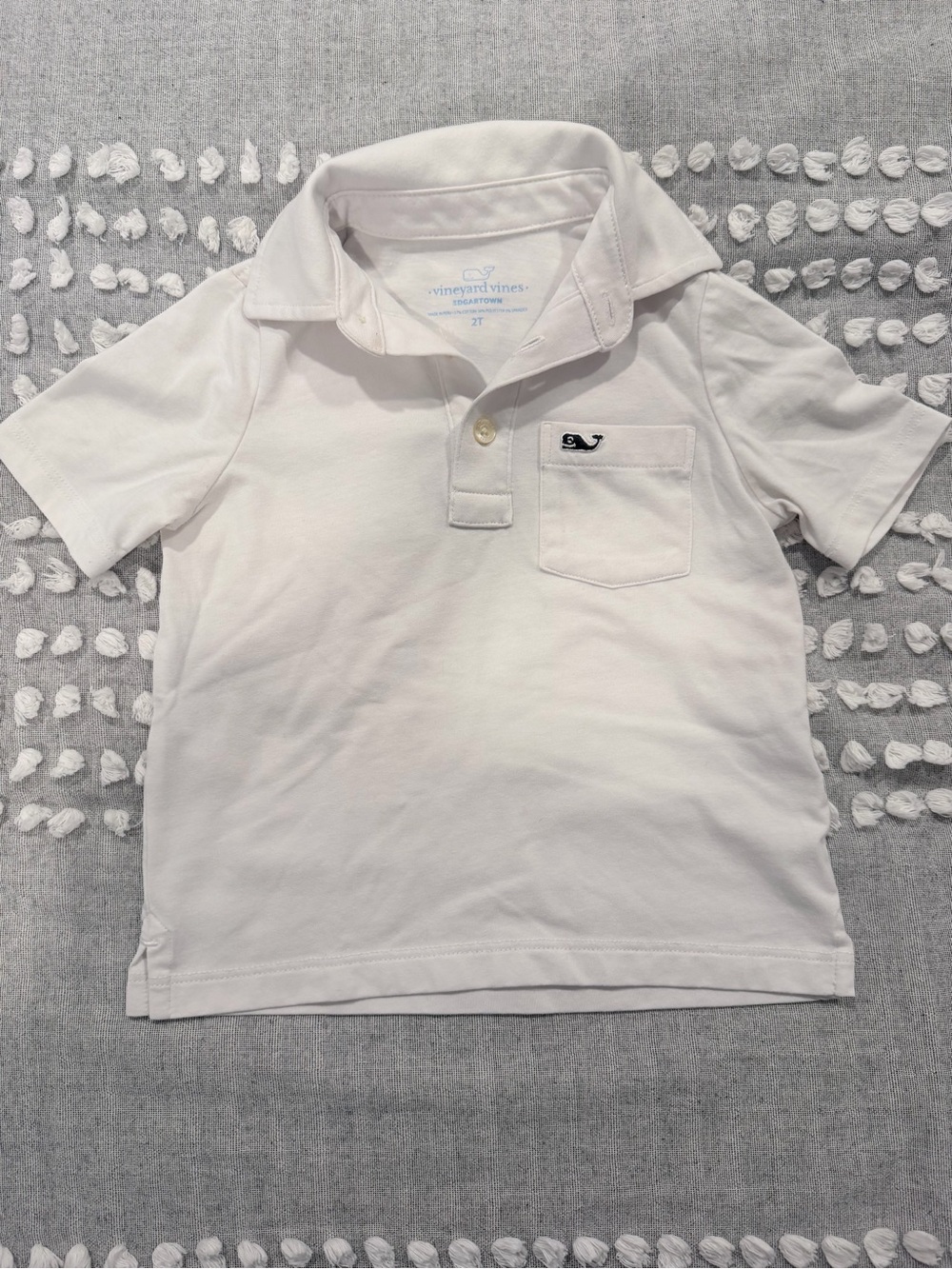 Vineyard Vines White Short-Sleeve Pocket Polo - Kids